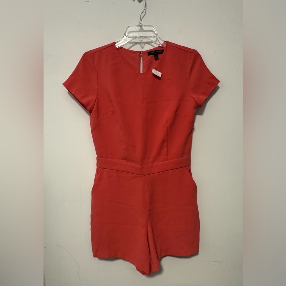 New Banana Republic Romper women’s size 2 shorts short sleeve jumpsuit one piece - Picture 2 of 7